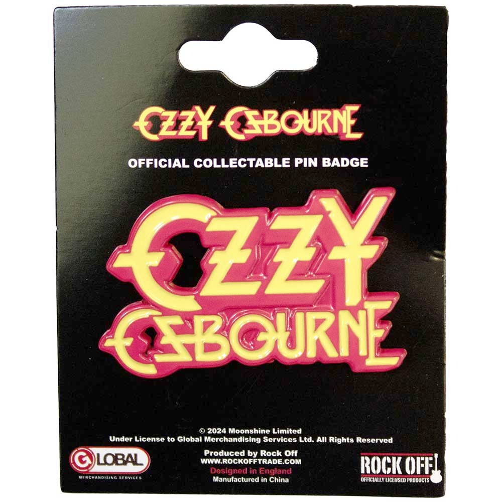 Ozzy Osbourne - Stacked Logo Pin - Geel/Rood